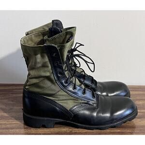 Altama Combat Jungle Boots Size 11 | Black Leather & Canvas Military Issue NAM